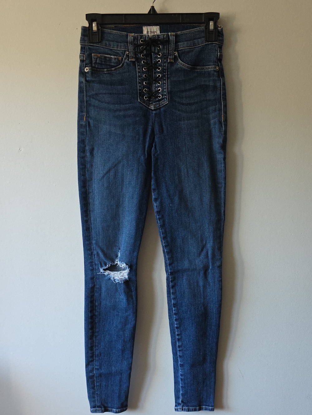 Hudson Bullock High Rise Lace Up Jeans